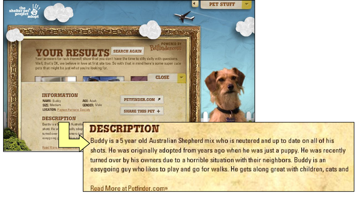Petfinder screenshot composite 1